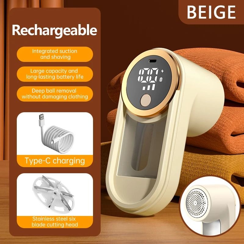 Rechargeable Fabric Shaver Lint Remover Portable Sweater Defuzzer Tool 2