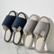 Breathable Linen Open Toe House Slippers Comfortable Indoor Summer Shoes 0