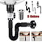 Flexible Anti Odor Drain Pipe Kitchen Sink Anti Clogging Drain Hose Set 0