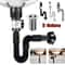 Flexible Anti Odor Drain Pipe Kitchen Sink Anti Clogging Drain Hose Set 9