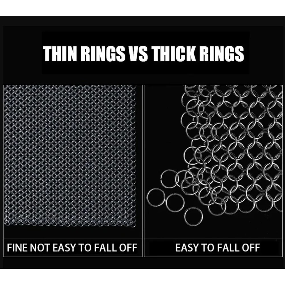 Stainless Steel Cast Iron Cleaner Chainmail Scrubber For Pots And Pans 6