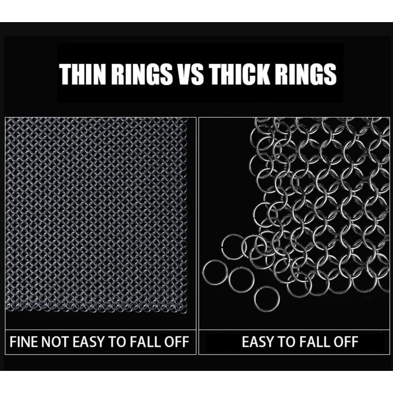 Stainless Steel Cast Iron Cleaner Chainmail Scrubber For Pots And Pans 6