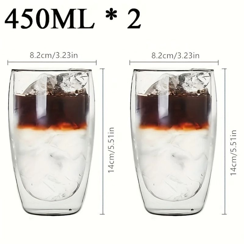 Double Wall Glass Cup Insulated Transparent Espresso Coffee And Tea Mug 3