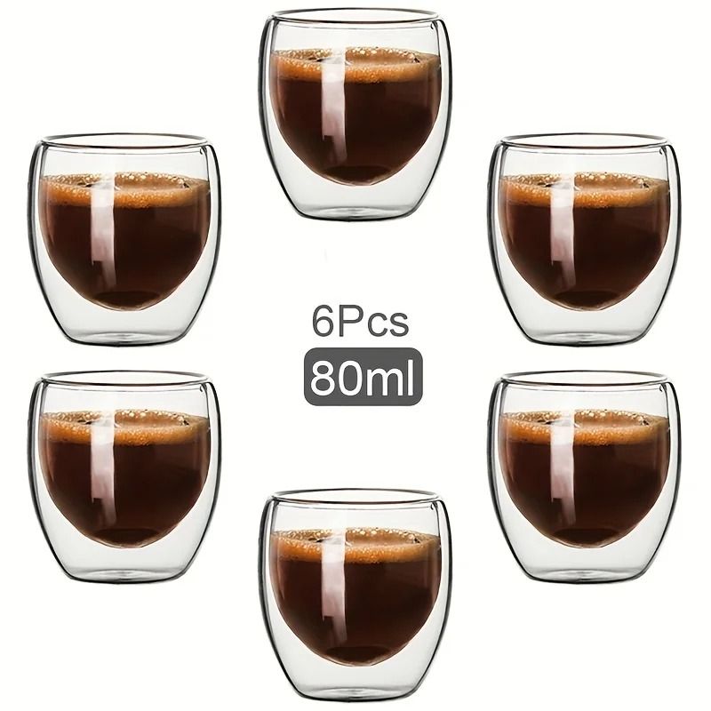 Double Wall Glass Cup Insulated Transparent Espresso Coffee And Tea Mug 5