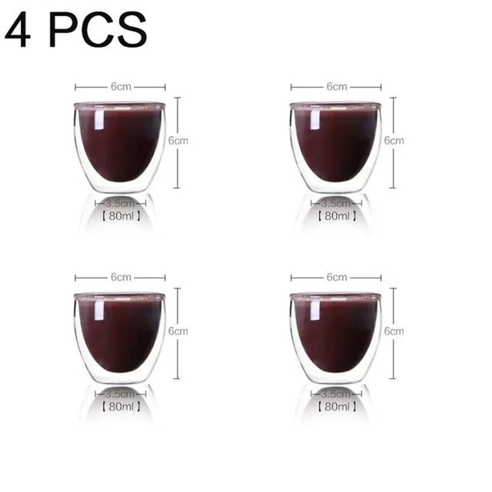 Double Wall Glass Cup Insulated Transparent Espresso Coffee And Tea Mug 4