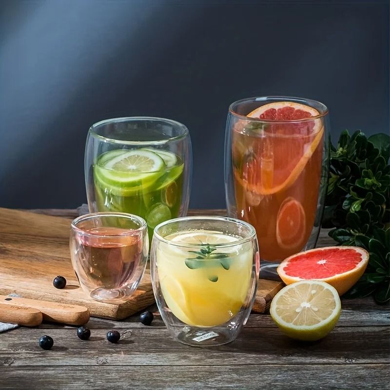 Double Wall Glass Cup Insulated Transparent Espresso Coffee And Tea Mug 0