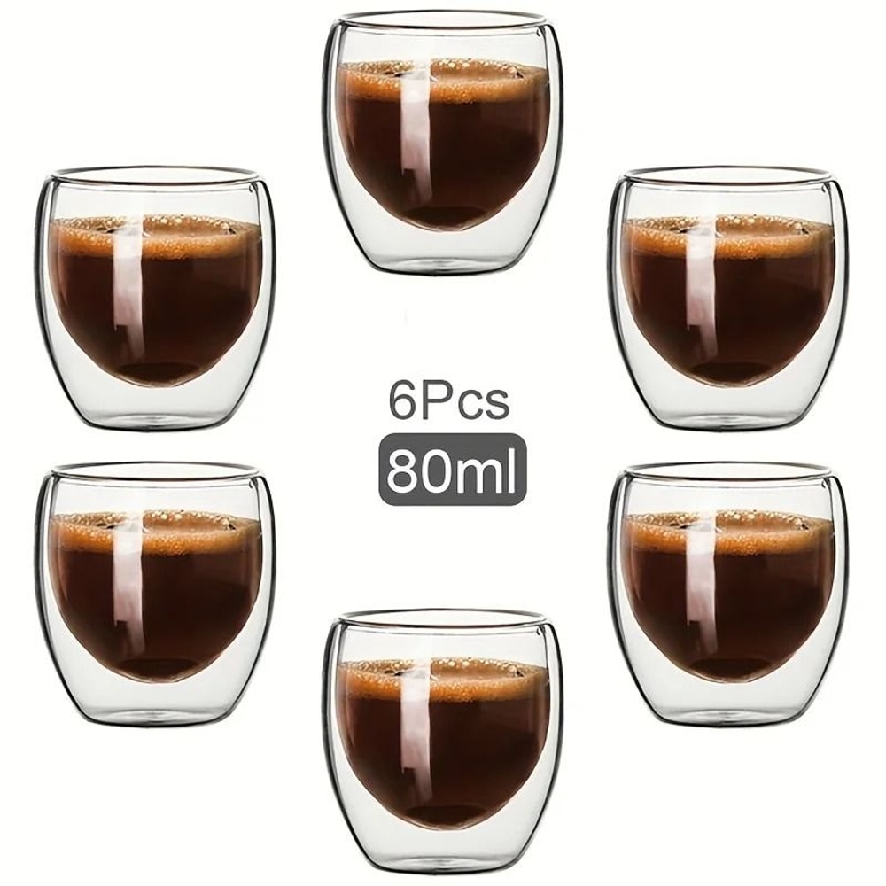 Double Wall Glass Cup Insulated Transparent Espresso Coffee And Tea Mug 10