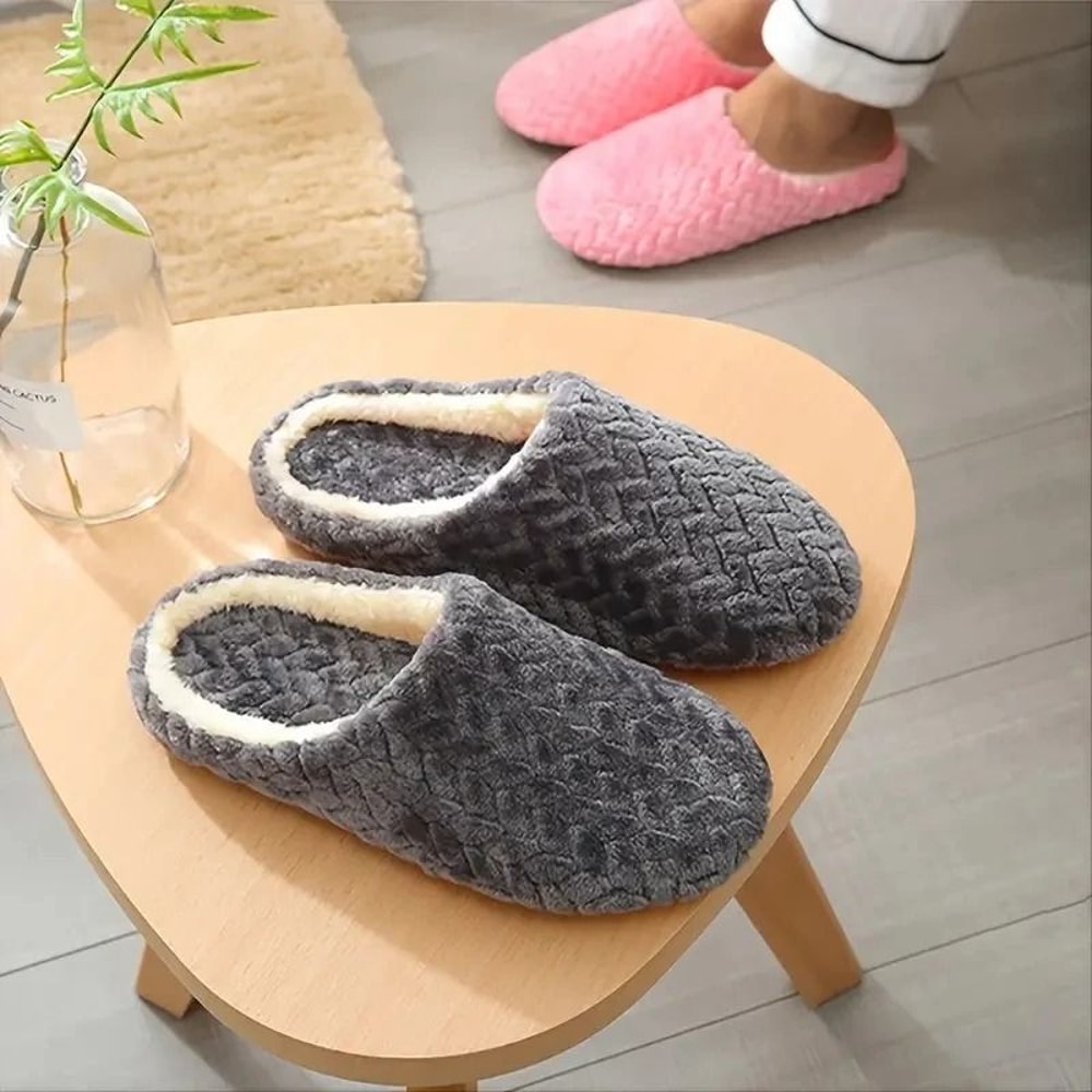 Fluffy Home Slippers Non Slip Comfortable Indoor House Slides 9