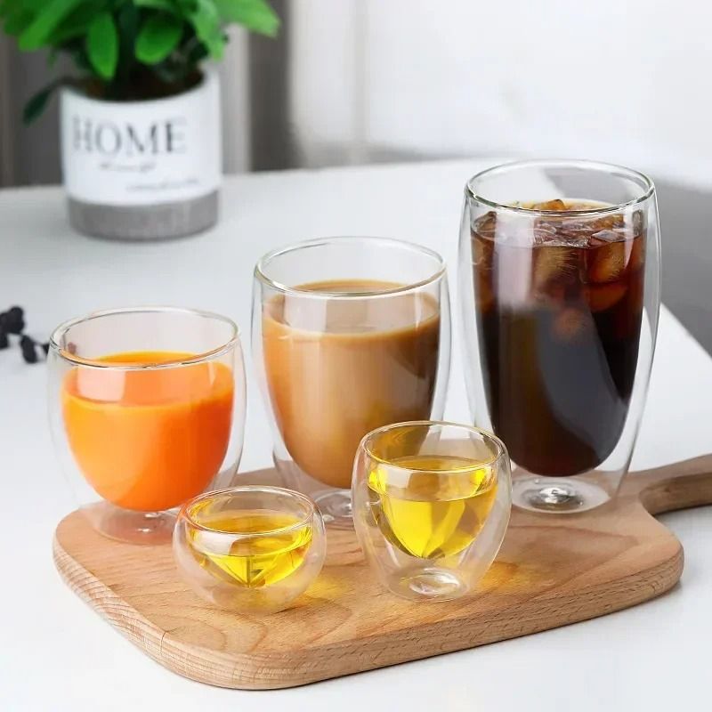 Double Wall Glass Cup Heat Resistant Insulated Coffee Tea And Drinkware Mug 5
