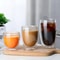Double Wall Glass Cup Heat Resistant Insulated Coffee Tea And Drinkware Mug 0