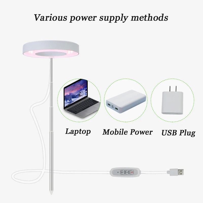 Full Spectrum Indoor Plant Grow Light Adjustable LED Plant Growth Lamp 5
