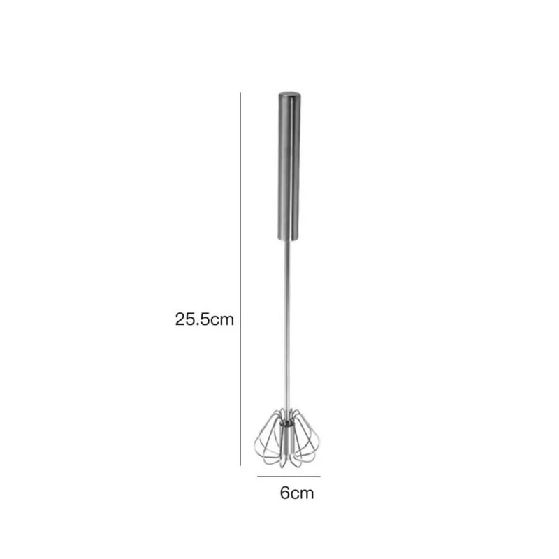 Stainless Steel Rotary Whisk Semi Automatic Hand Push Egg And Cream Mixer 4