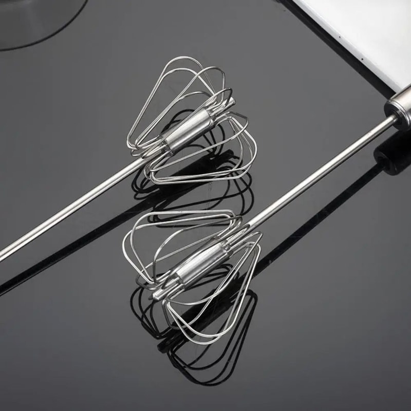 Stainless Steel Rotary Whisk Semi Automatic Hand Push Egg And Cream Mixer 7