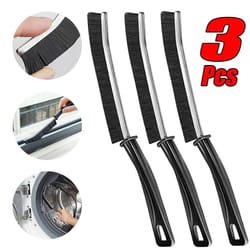 3 piece crevice cleaning brush set grout tile gap detail cleaning brushes