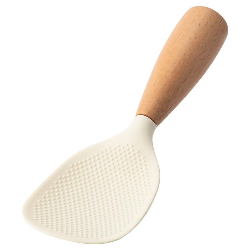 Silicone Cooking Spoon Heat Resistant Non Stick Rice Serving Kitchen Utensil 3