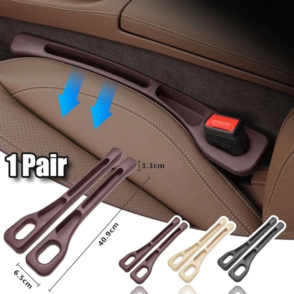 Car Seat Gap Filler Organizer Waterproof PU Crevice Storage Set 8