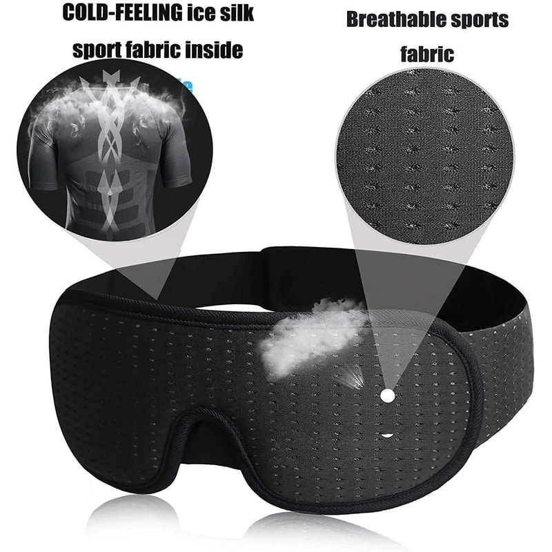 3D Sleep Mask Blackout Soft Padded Eye Mask For Comfortable Rest 9