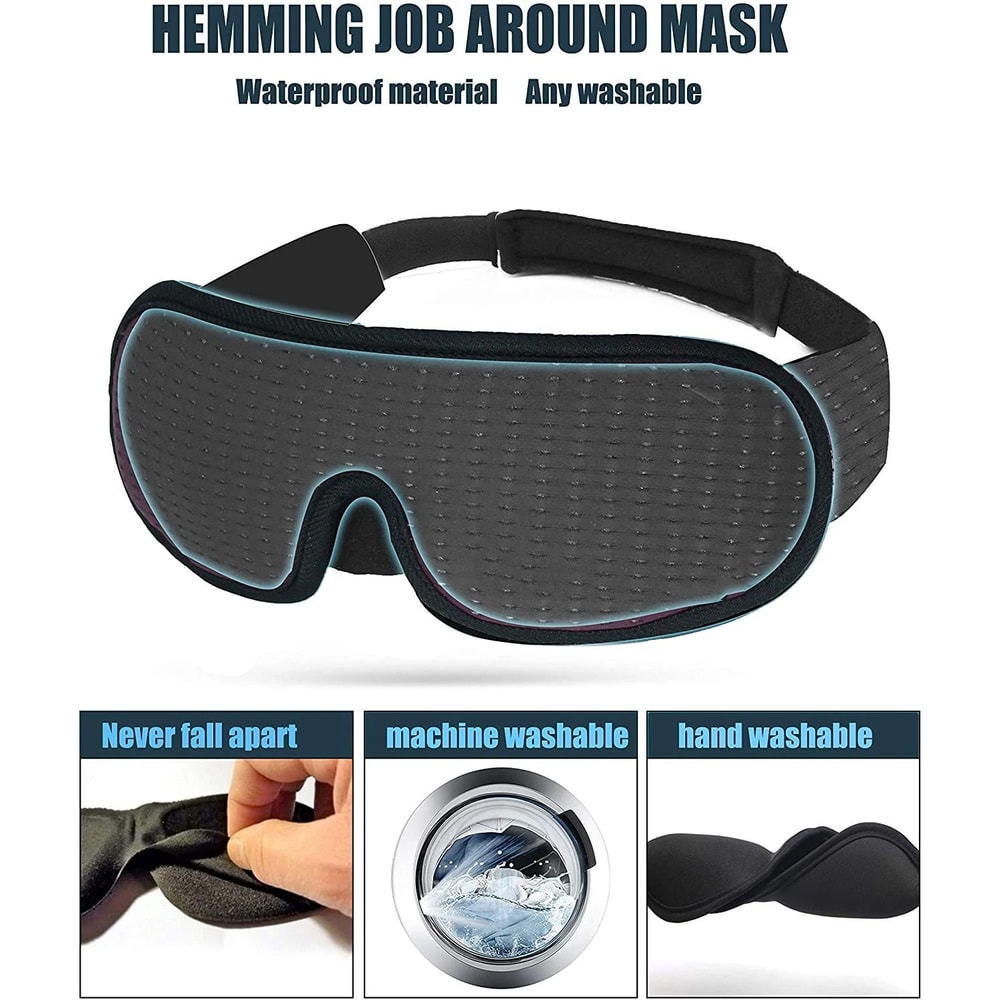 3D Sleep Mask Blackout Soft Padded Eye Mask For Comfortable Rest 10