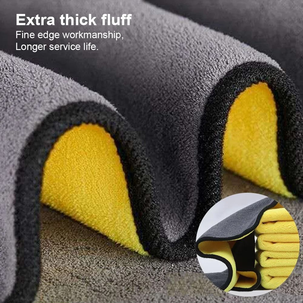 Ultra Soft Microfiber Car Wash Towel Set High Absorbent Cleaning Cloth 13