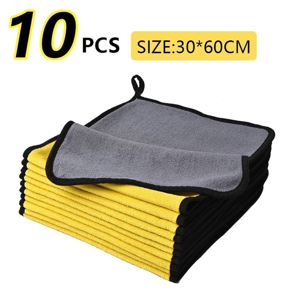 Ultra Soft Microfiber Car Wash Towel Set High Absorbent Cleaning Cloth 4