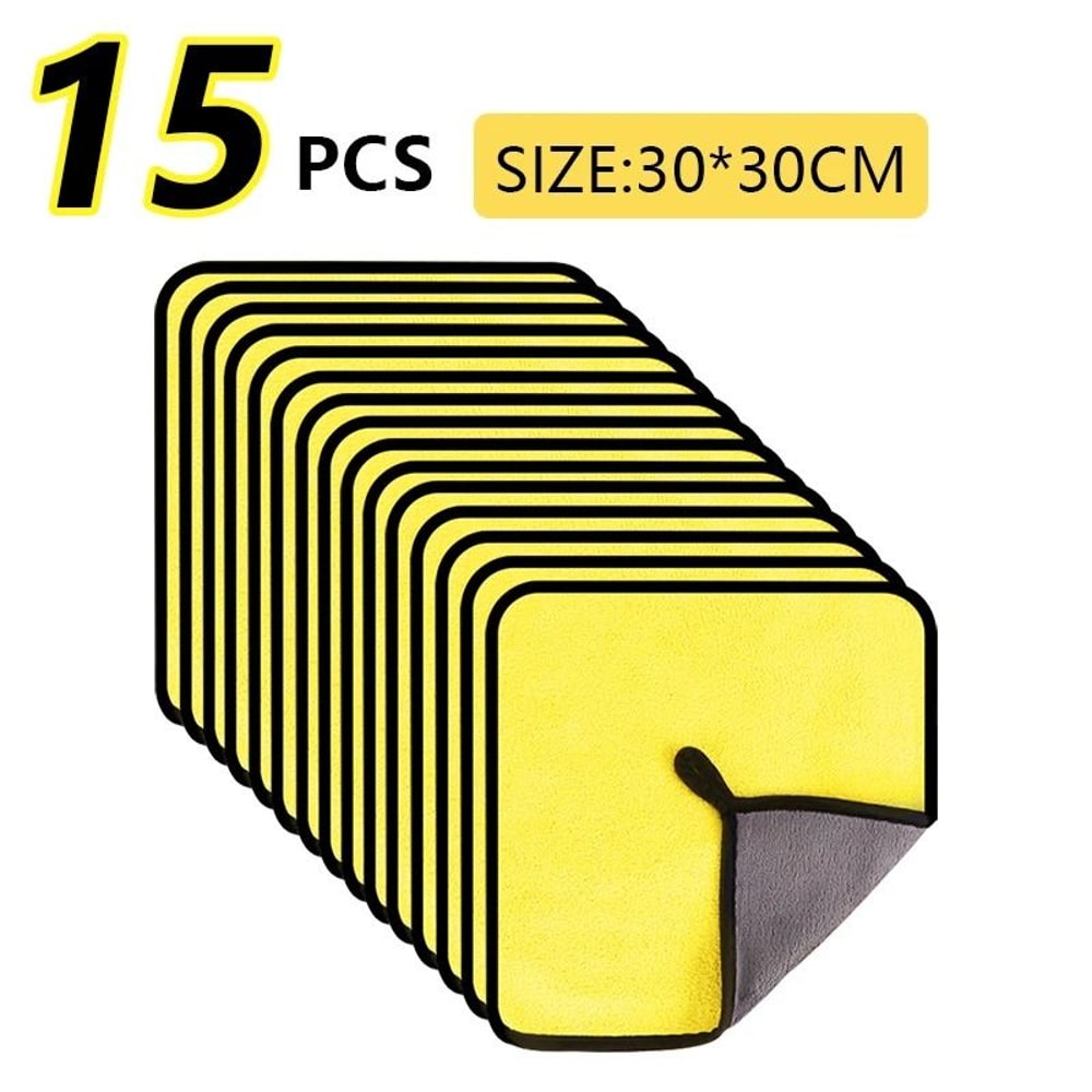 Ultra Soft Microfiber Car Wash Towel Set High Absorbent Cleaning Cloth 5
