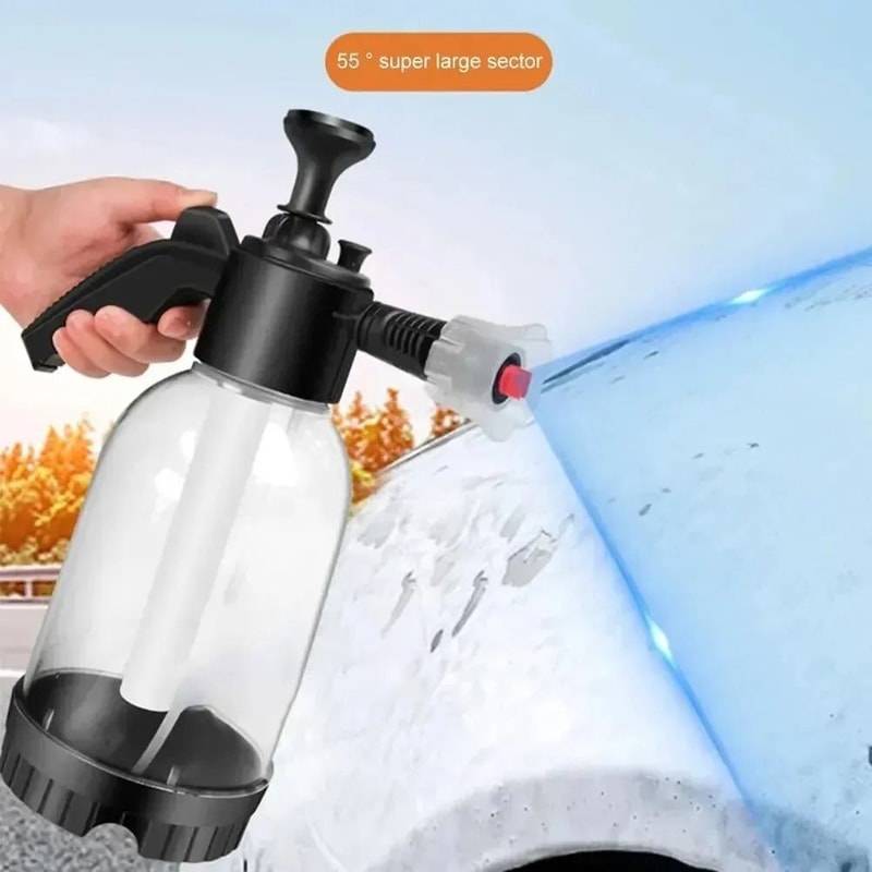 2L Portable Foam Sprayer For Car Wash Handheld Pressure Cleaning Bottle 2