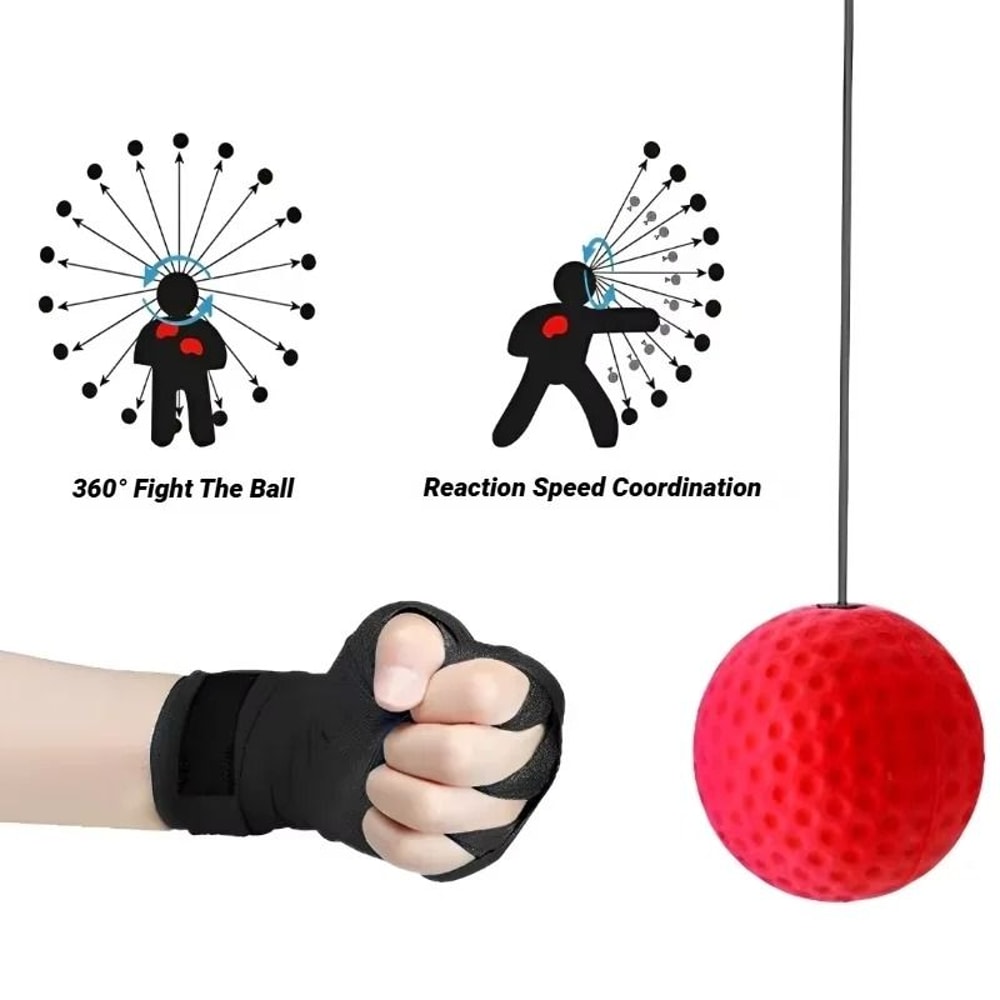 Boxing Reflex Ball Head Mounted Punching Trainer For Speed And Coordination 6