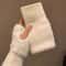 Warm Plush Fingerless Gloves Women Knitted Half Finger Winter Mittens 9