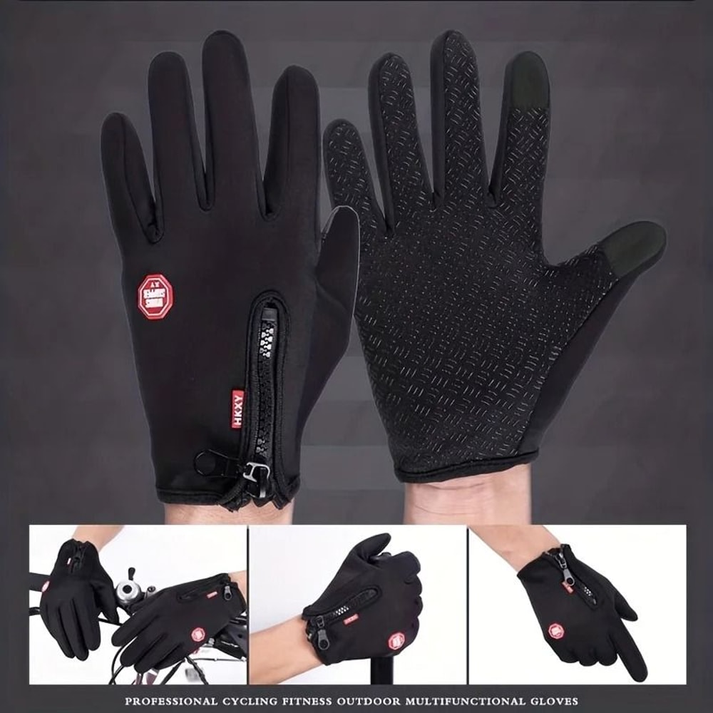 Winter Touchscreen Gloves Warm Windproof Non Slip Outdoor Gloves 4
