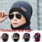 Winter Beanie Hat With Fleece Scarf Warm Thermal Knit Outdoor Hat 0