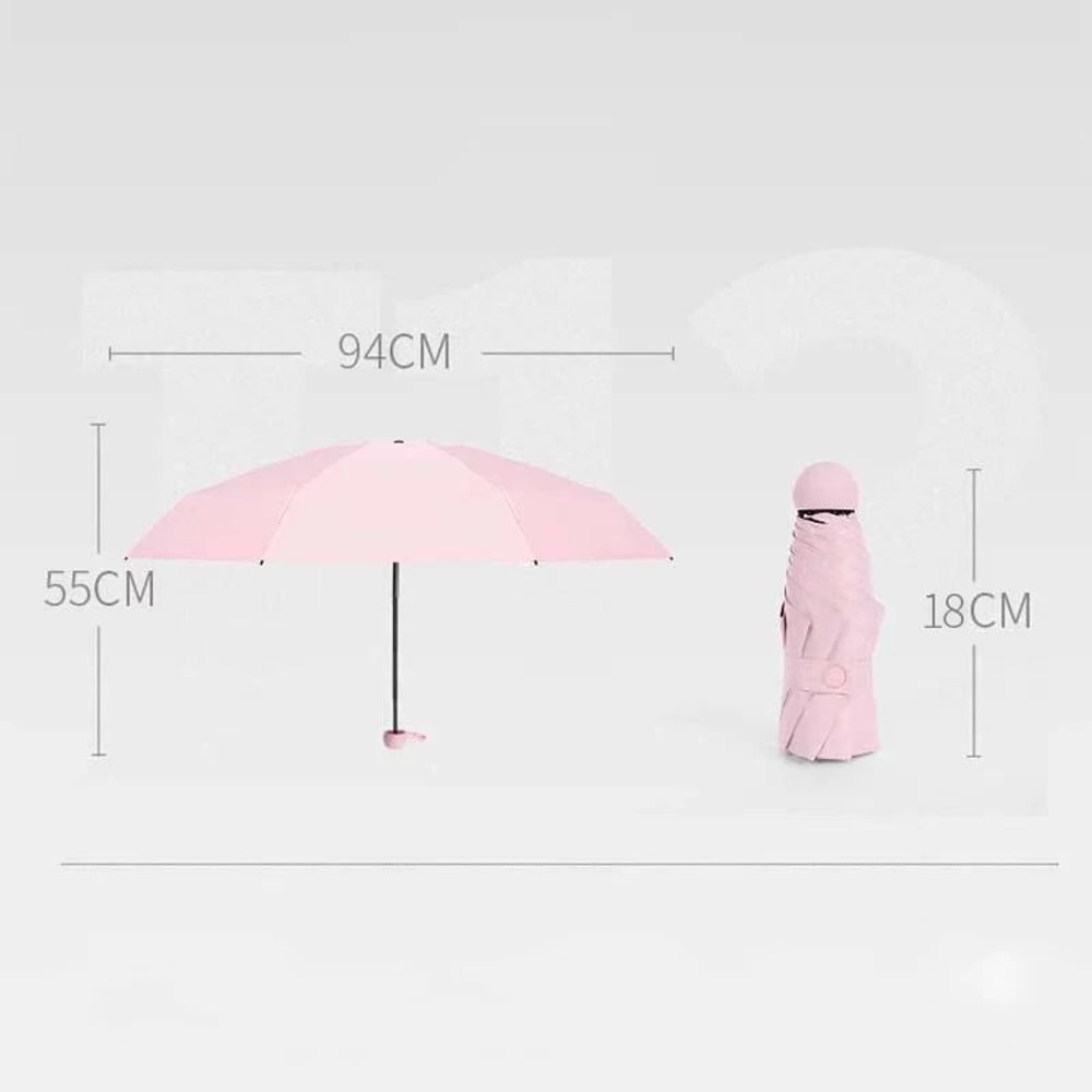 Mini Capsule Umbrella Portable Sun Rain Dual Use Compact Travel Umbrella 7