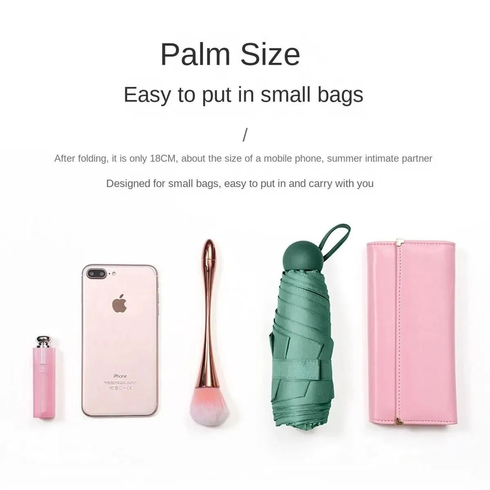 Mini Capsule Umbrella Portable Sun Rain Dual Use Compact Travel Umbrella 8