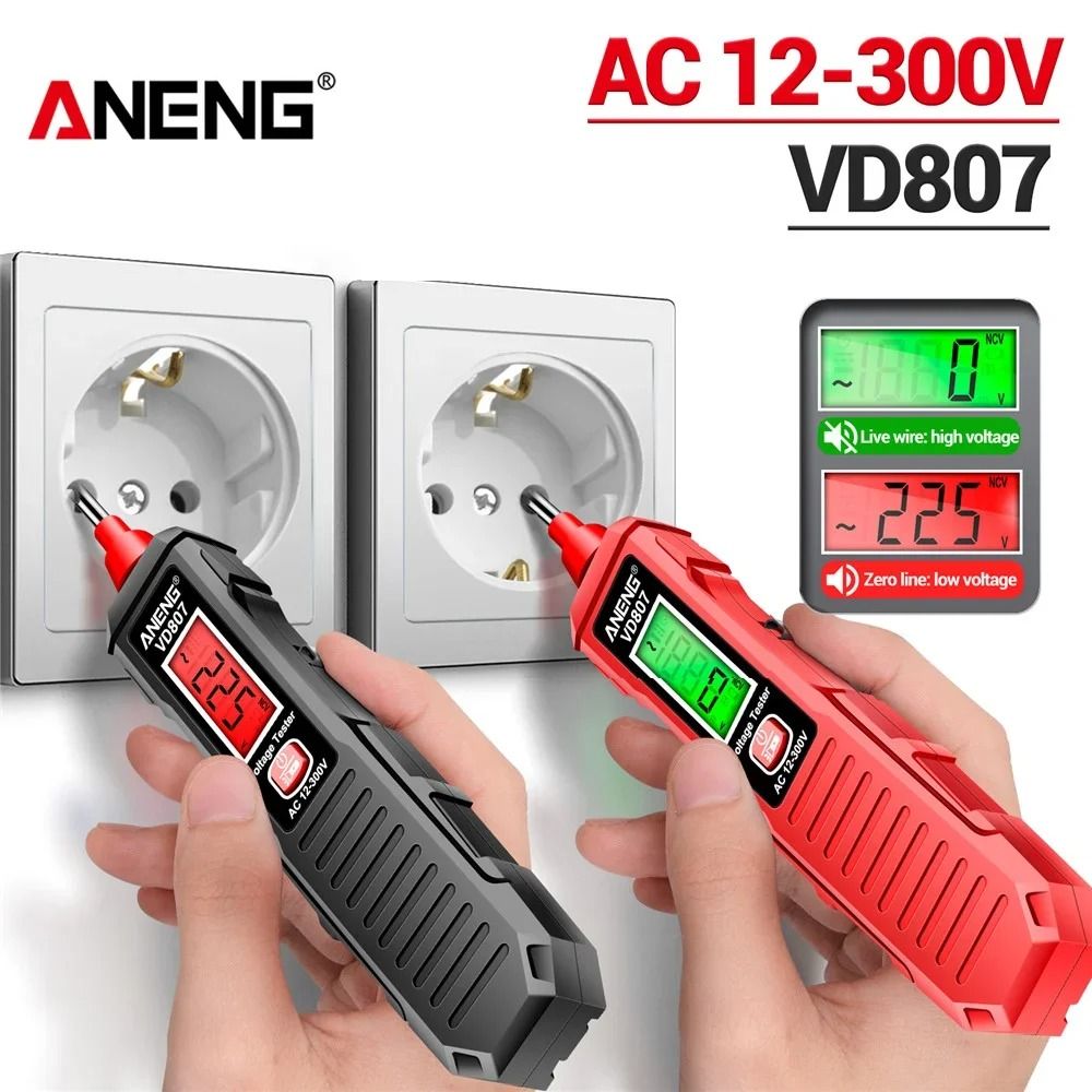 ANENG VD807 Non Contact Voltage Tester Pen Portable AC Wire Detector Tool 0