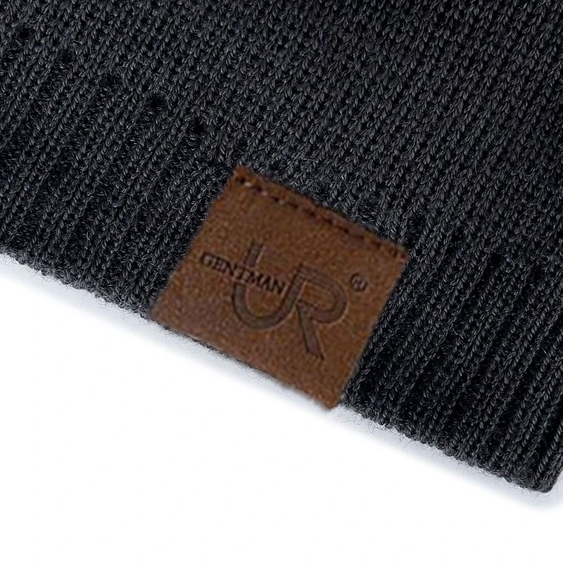 Fur Lined Knitted Beanie Hat Unisex Warm Winter Outdoor Cap 8