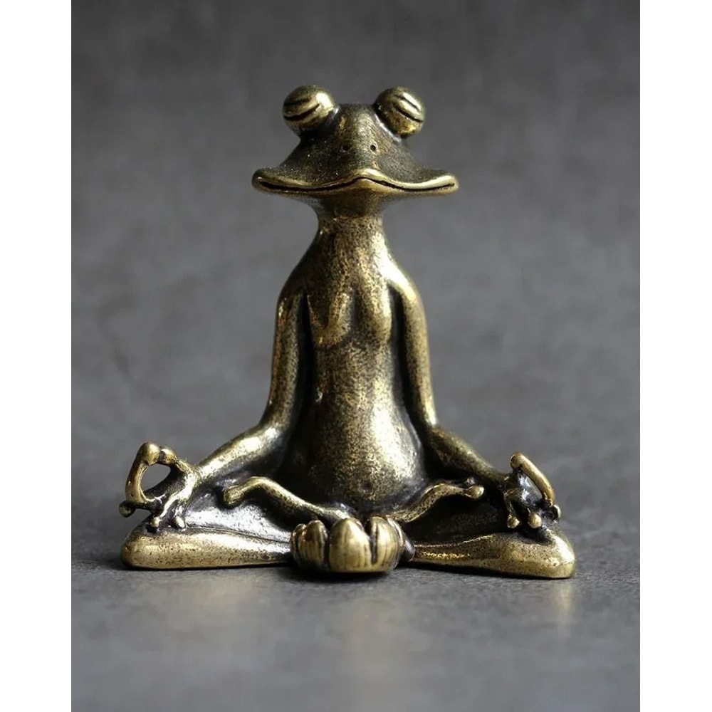 Pure Copper Frog Incense Holder Zen Decorative Tea Pet Ornament 2