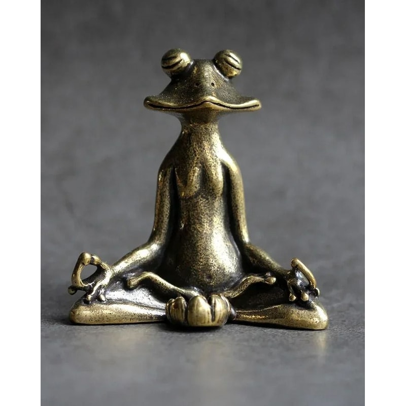 Pure Copper Frog Incense Holder Zen Decorative Tea Pet Ornament 2