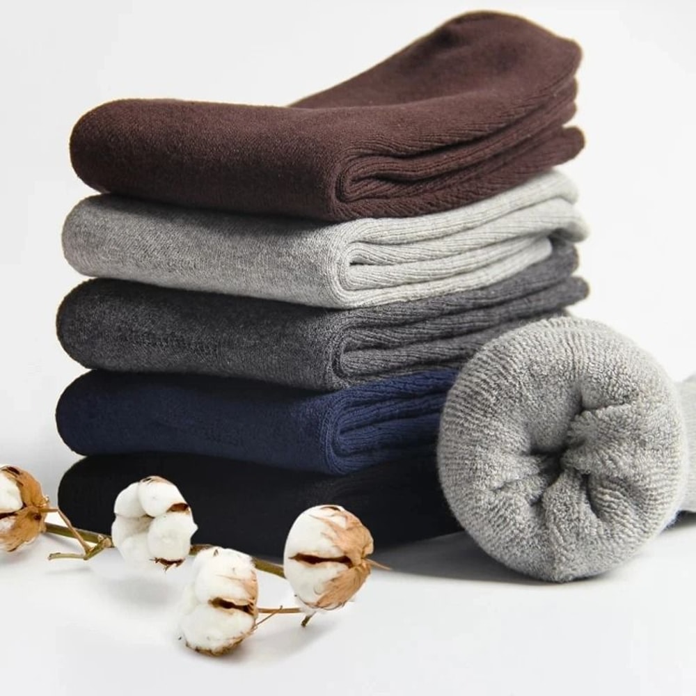 Thick Winter Warm Socks Unisex Thermal Terry Crew Socks Set 0