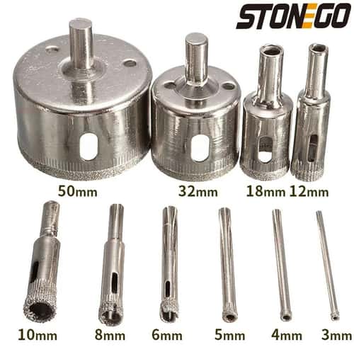Diamond Hole Saw Drill Bit Set Tile Glass Ceramic Cutting Core Bits
