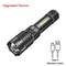 High Power LED Flashlight Rechargeable USB C Camping Torch With Side Light 3
