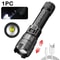 High Power Tactical LED Flashlight USB Rechargeable Zoomable Camping Torch 2