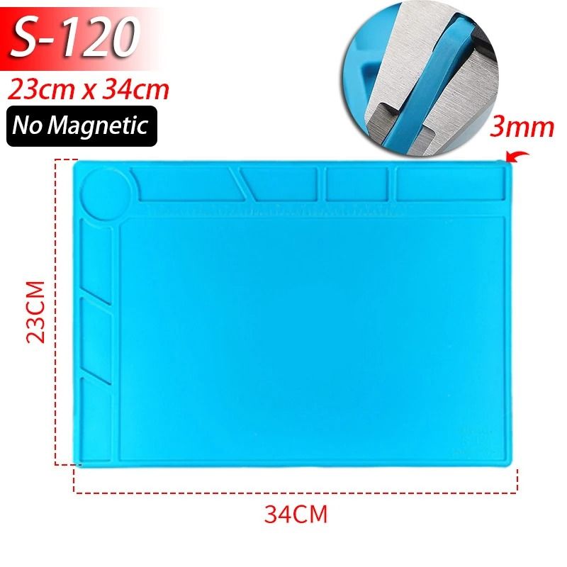 Silicone Soldering Mat Heat Resistant Anti Static Magnetic Repair Work Mat 3