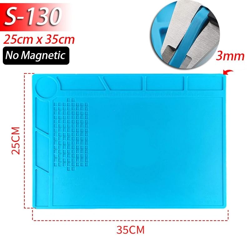 Silicone Soldering Mat Heat Resistant Anti Static Magnetic Repair Work Mat 4