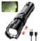 2000LM Tactical LED Flashlight USB Rechargeable Zoomable Outdoor Torch 2