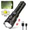 2000LM Tactical LED Flashlight USB Rechargeable Zoomable Outdoor Torch 3