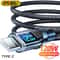 Fast Charging USB C Cable With LED Display High Power Charging Cord 0