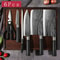 Damascus Pattern Kitchen Knife Set Stainless Steel Chef Knife Scissors Sharpening Rod 7