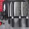 Damascus Pattern Kitchen Knife Set Stainless Steel Chef Knife Scissors Sharpening Rod 6