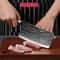 Damascus Pattern Kitchen Knife Set Stainless Steel Chef Knife Scissors Sharpening Rod 4