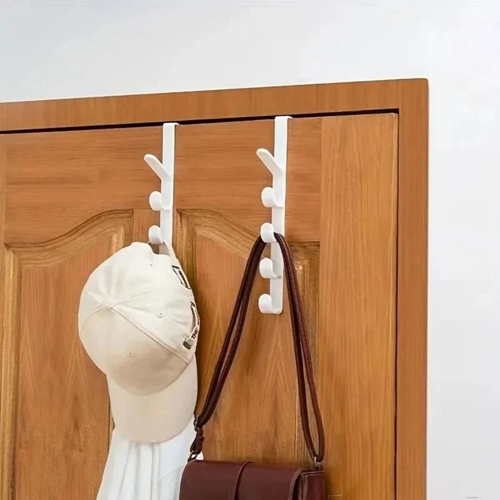 Over The Door Hanging Rack Clothes Hook Organizer Bag Holder 7