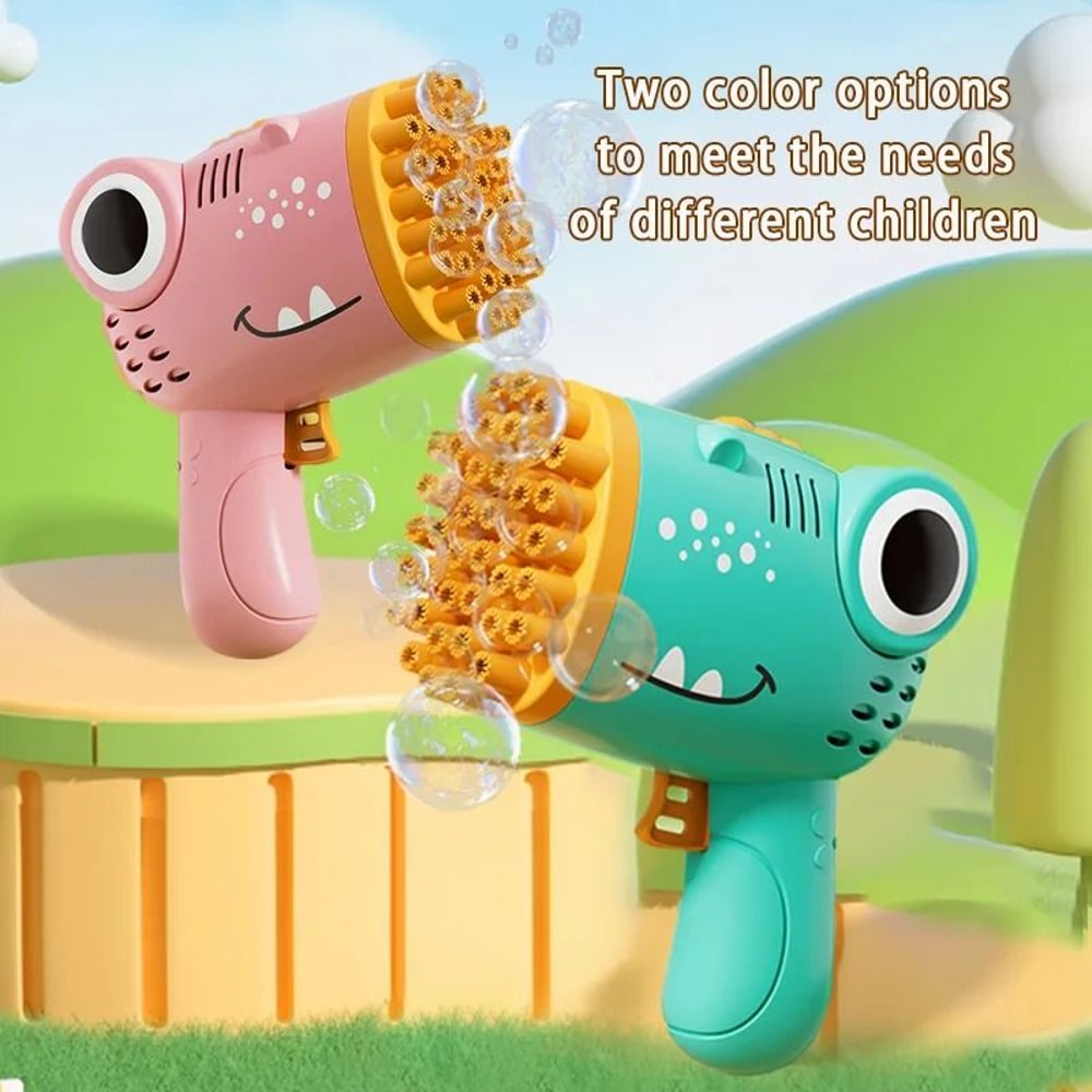 Dinosaur Bubble Gun 40 Hole Electric Bubble Machine Toy 3